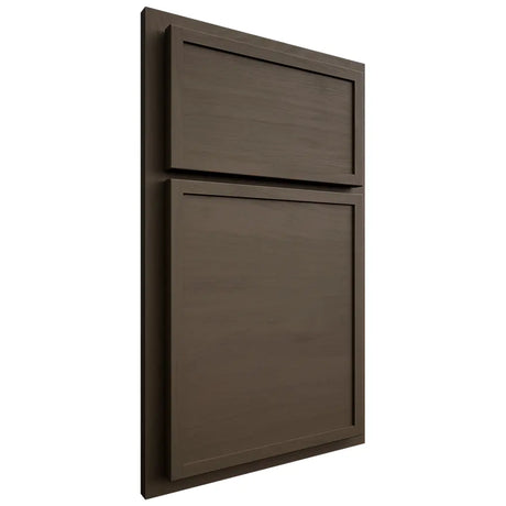Shiloh Cabinetry Partial Overlay Napa Horizontal Maple Plain Cut Perfect Brown Door