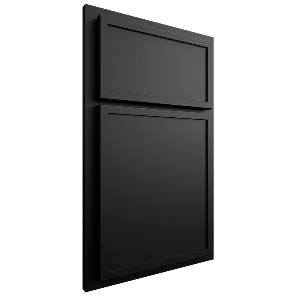 Shiloh Cabinetry Partial Overlay Napa Horizontal Paintable Black Door