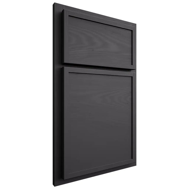 Shiloh Cabinetry Partial Overlay Napa Horizontal Poplar Plain Cut Cadet Door