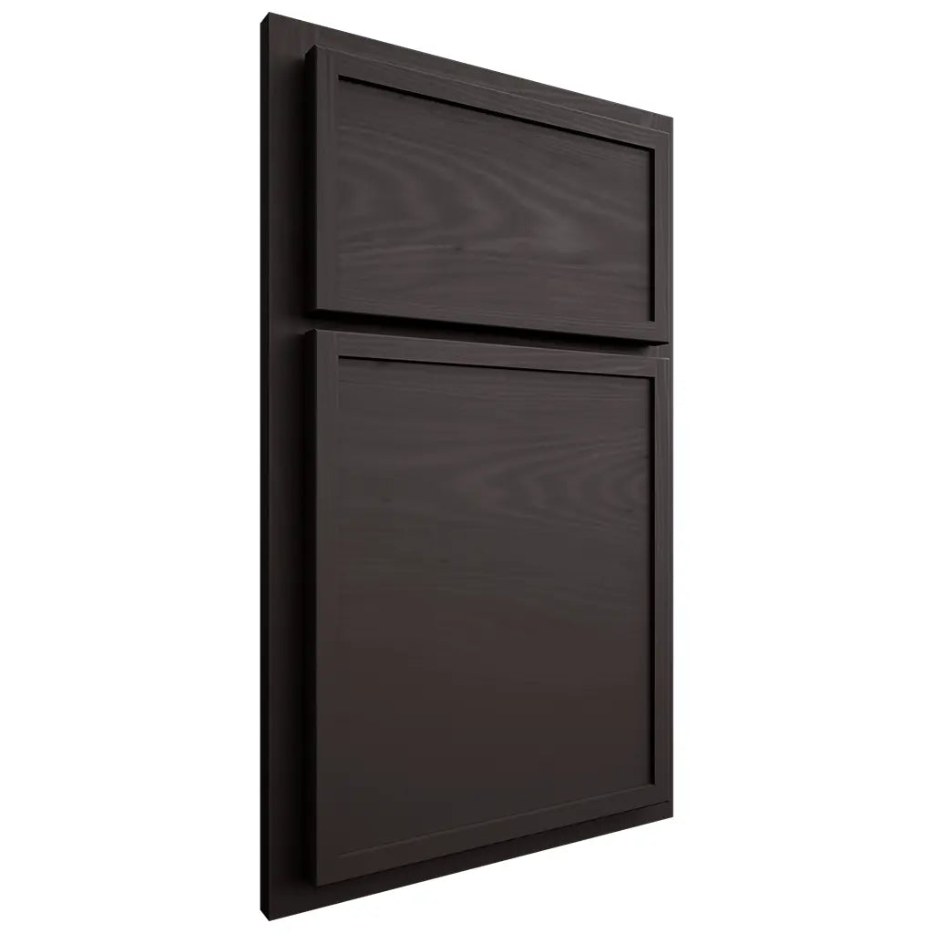 Shiloh Cabinetry Partial Overlay Napa Horizontal Poplar Plain Cut Carbon Door