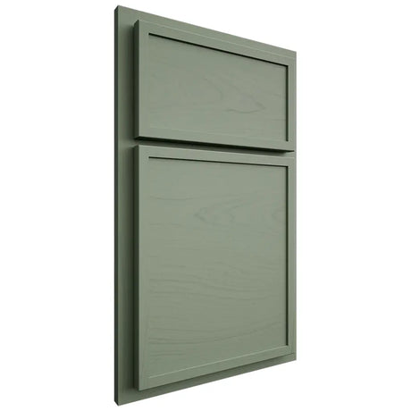 Shiloh Cabinetry Partial Overlay Napa Horizontal Poplar Plain Cut Moss Door