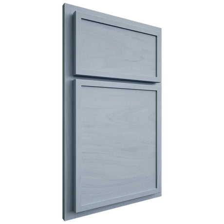 Shiloh Cabinetry Partial Overlay Napa Horizontal Poplar Plain Cut Sky Door