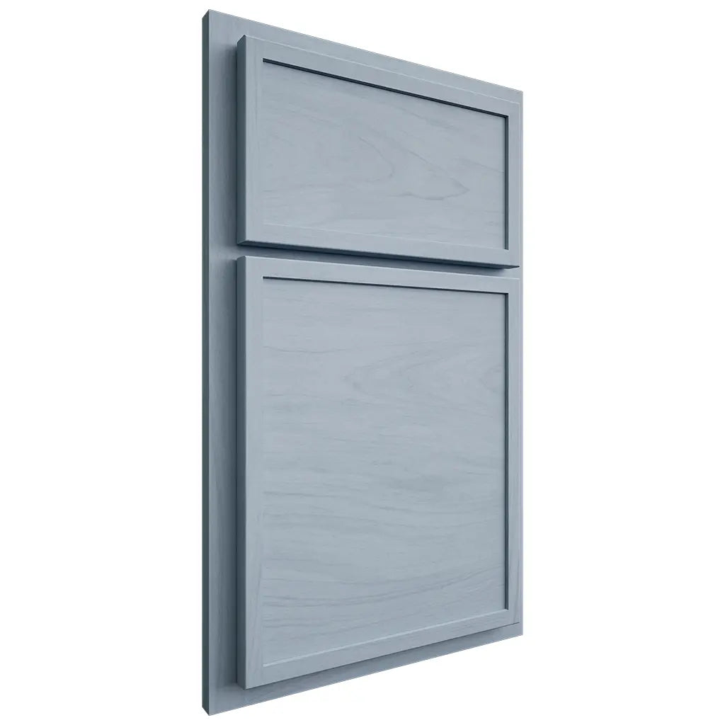 Shiloh Cabinetry Partial Overlay Napa Horizontal Poplar Plain Cut Sky Door