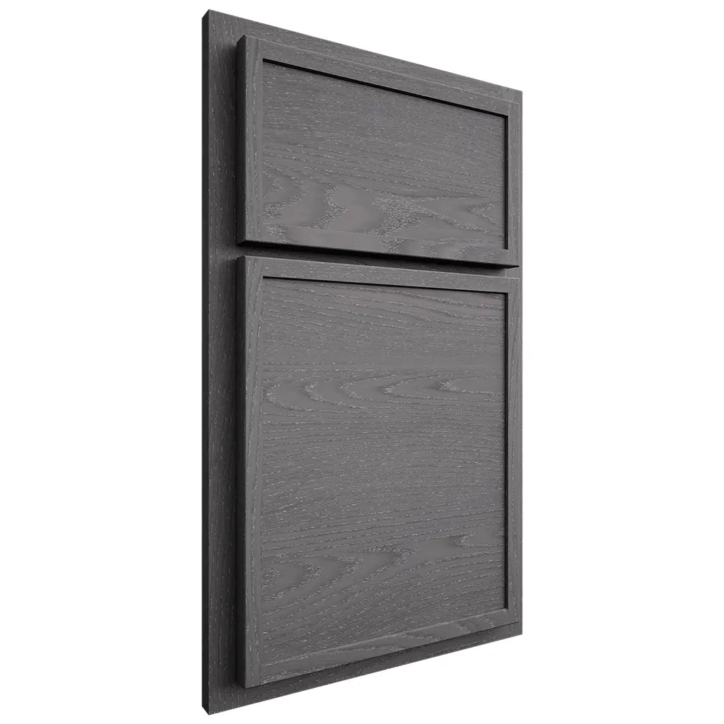 Shiloh Cabinetry Partial Overlay Napa Horizontal Red Oak Plain Cut Cadet Door