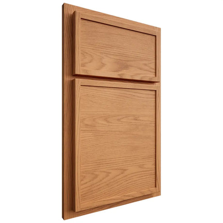 Shiloh Cabinetry Partial Overlay Napa Horizontal Red Oak Plain Cut Medium Door