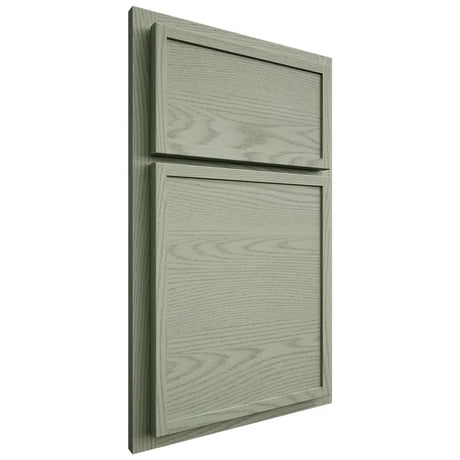 Shiloh Cabinetry Partial Overlay Napa Horizontal Red Oak Plain Cut Moss Door