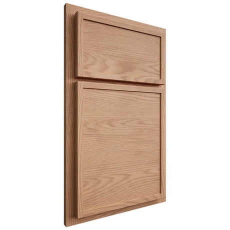 Shiloh Cabinetry Partial Overlay Napa Horizontal Red Oak Plain Cut Natural Door