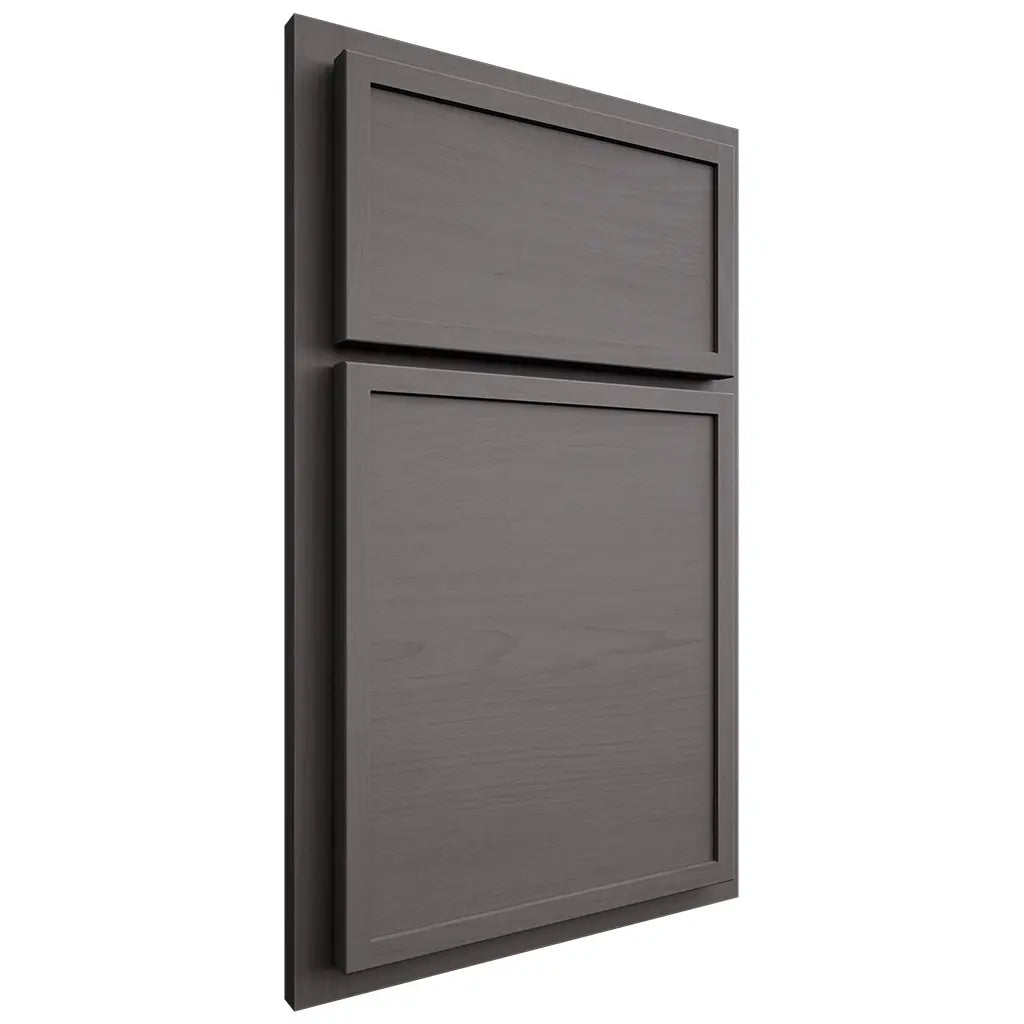 Shiloh Cabinetry Partial Overlay Napa Horizontal Walnut Plain Cut Cadet Door