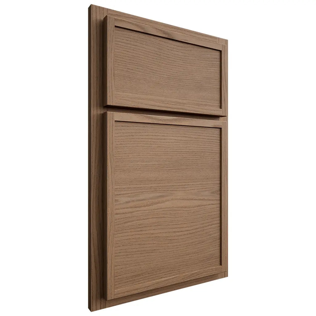 Shiloh Cabinetry Partial Overlay Napa Horizontal White Oak Plain Cut Medium Door