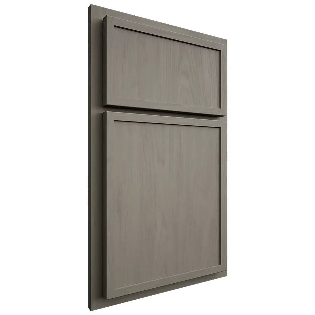 Shiloh Cabinetry Partial Overlay Napa Vertical Alder Plain Cut Thyme Door
