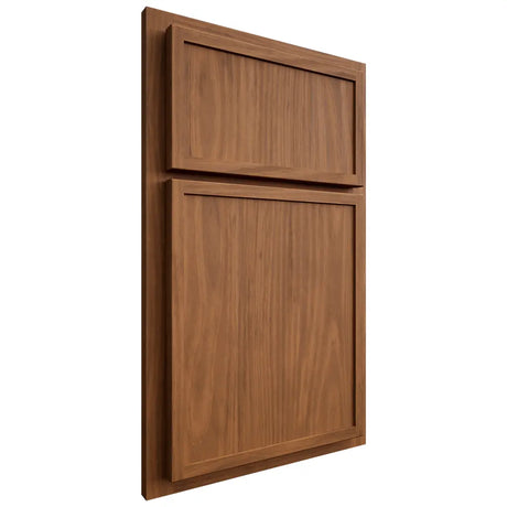 Shiloh Cabinetry Partial Overlay Napa Vertical Cherry Plain Cut Coffee Door