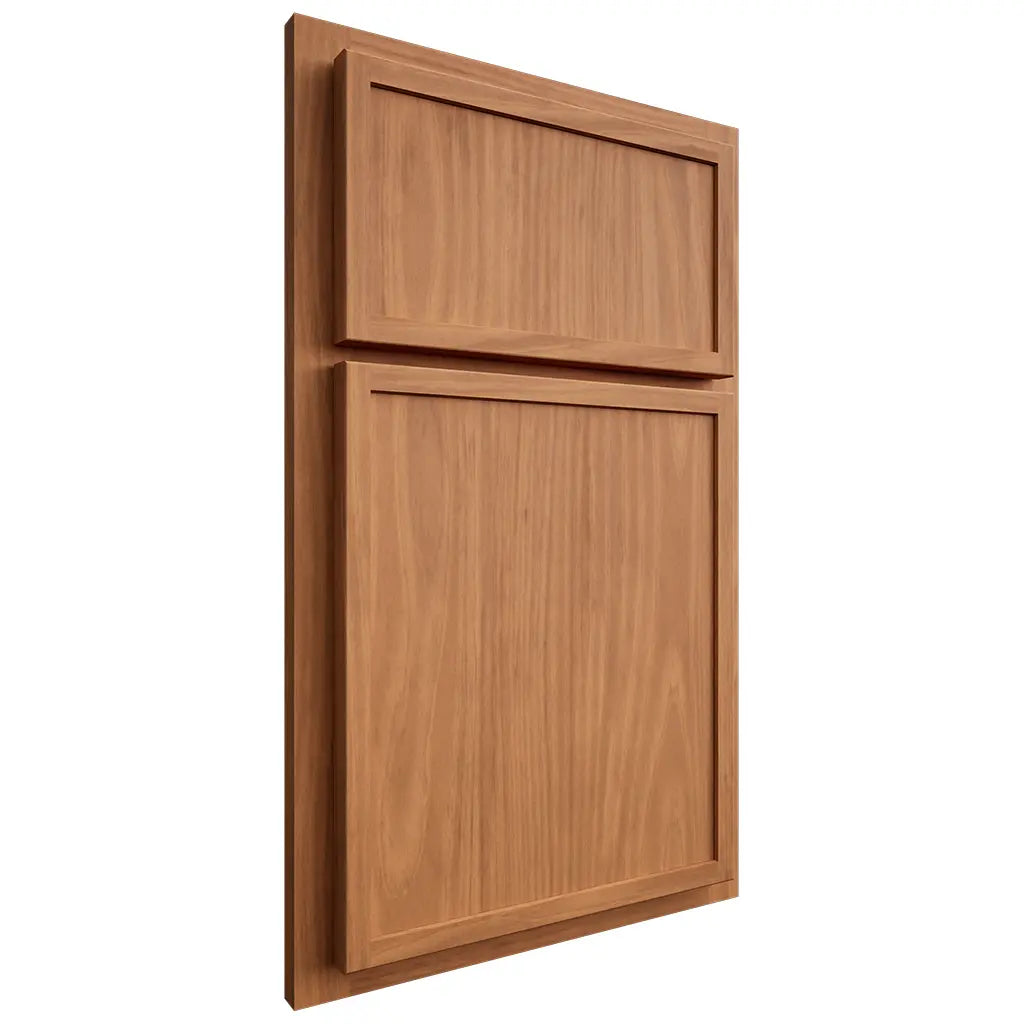Shiloh Cabinetry Partial Overlay Napa Vertical Cherry Plain Cut Medium Door