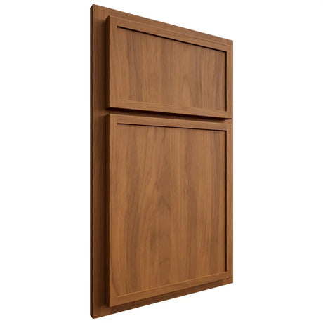 Shiloh Cabinetry Partial Overlay Napa Vertical Hickory Plain Cut Chestnut Door