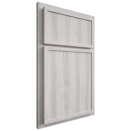Shiloh Cabinetry Partial Overlay Napa Vertical Hickory Plain Cut Cotton Door