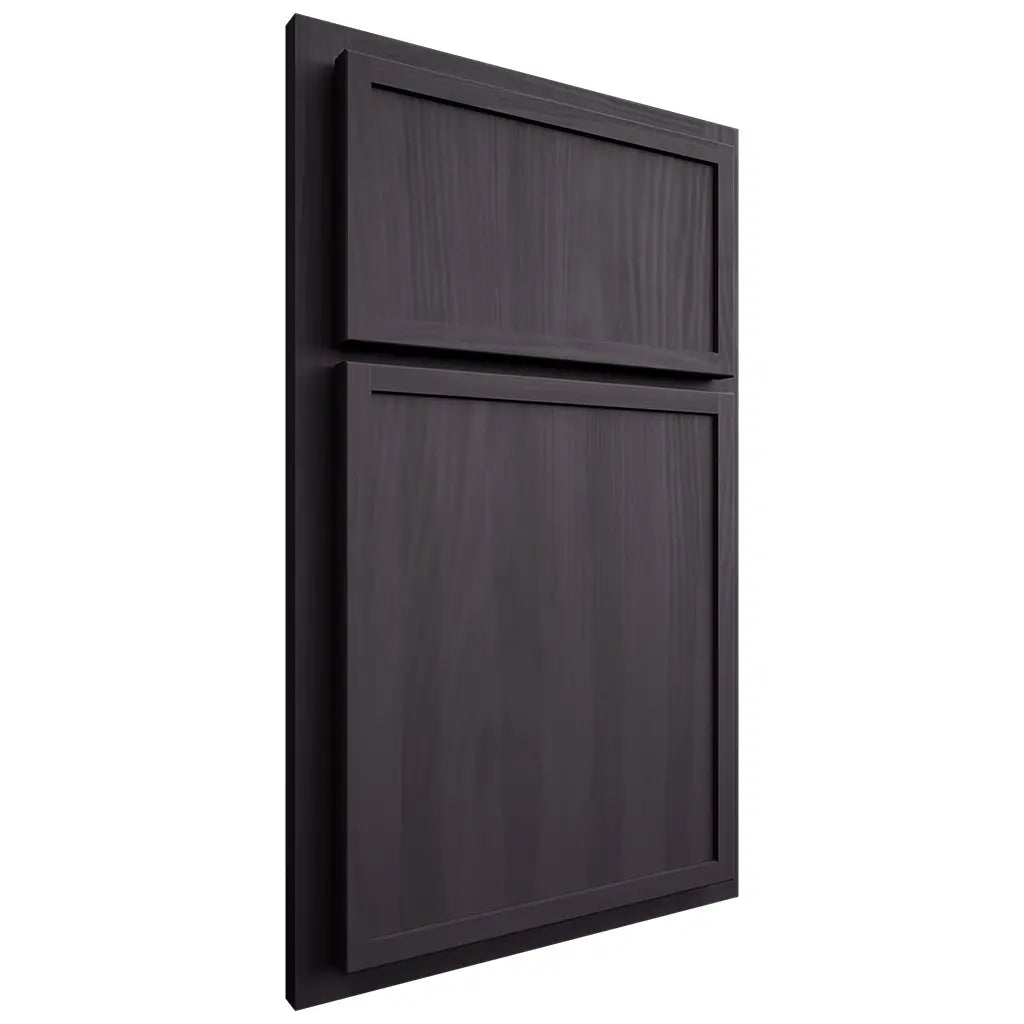 Shiloh Cabinetry Partial Overlay Napa Vertical Hickory Plain Cut Harbor Door