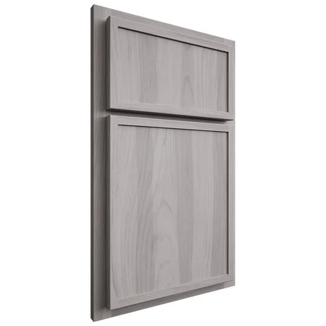 Shiloh Cabinetry Partial Overlay Napa Vertical Hickory Plain Cut Stratus Door