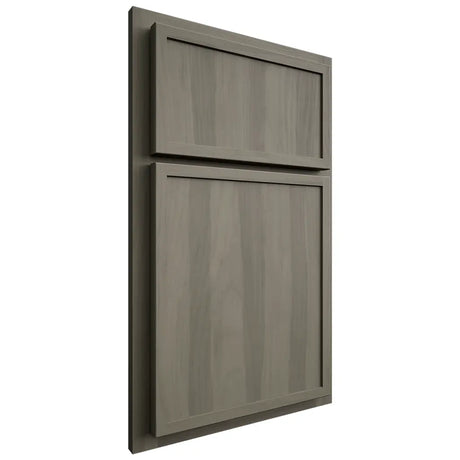 Shiloh Cabinetry Partial Overlay Napa Vertical Hickory Plain Cut Thyme Door