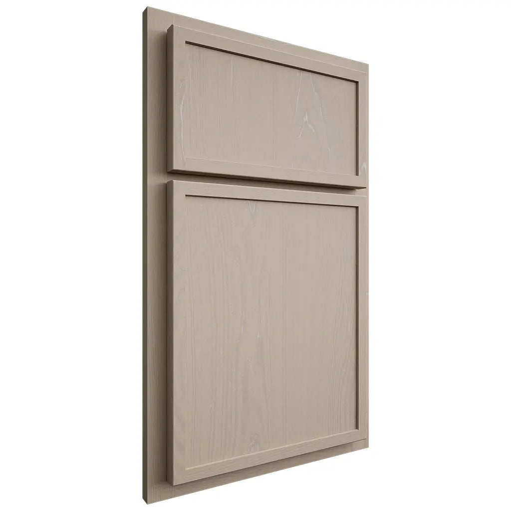 Shiloh Cabinetry Partial Overlay Napa Vertical Maple Plain Cut Pebble Door