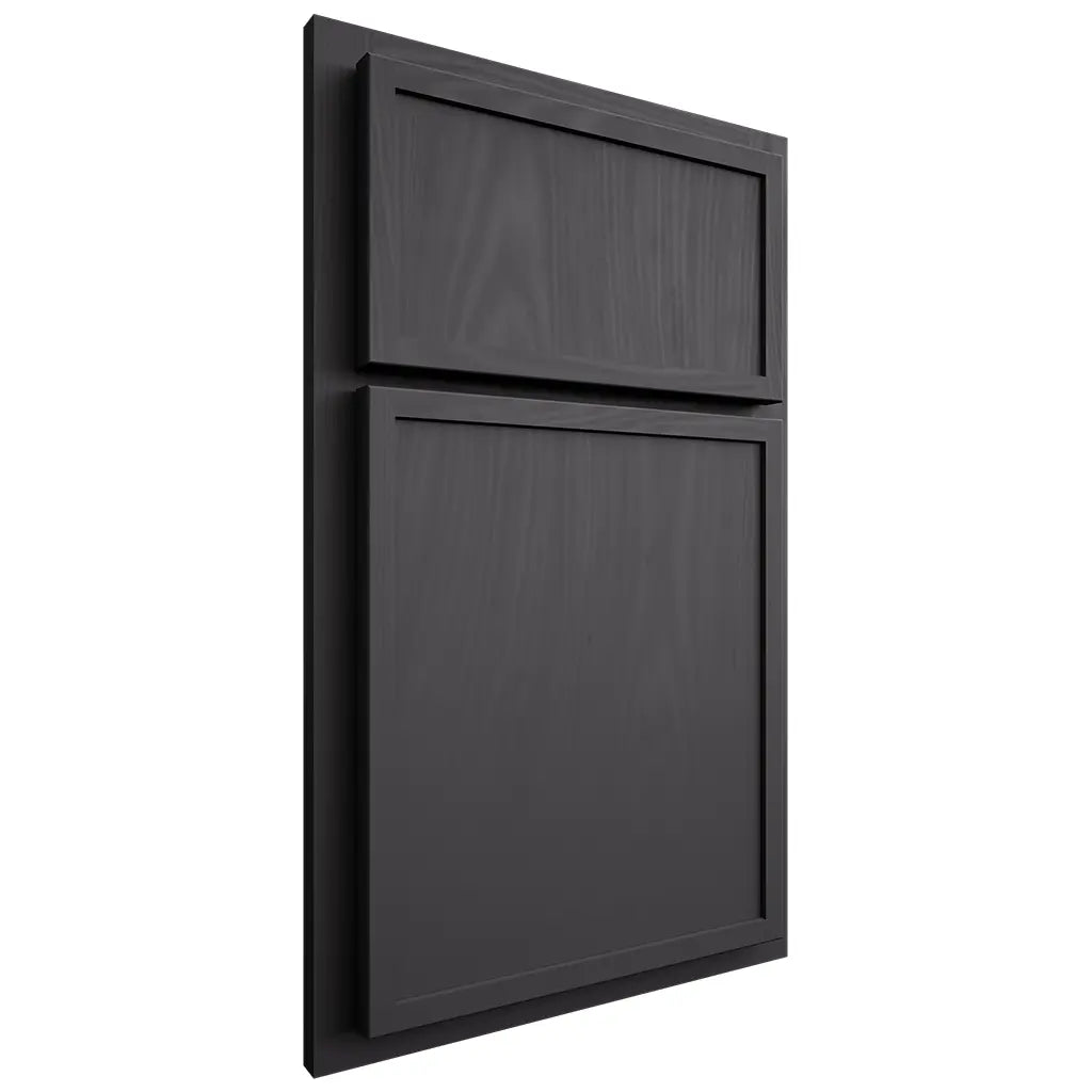 Shiloh Cabinetry Partial Overlay Napa Vertical Poplar Plain Cut Cadet Door