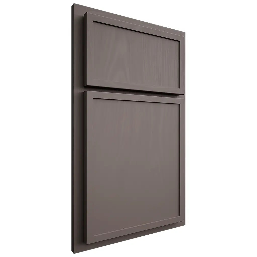 Shiloh Cabinetry Partial Overlay Napa Vertical Poplar Plain Cut Heatherstone Door