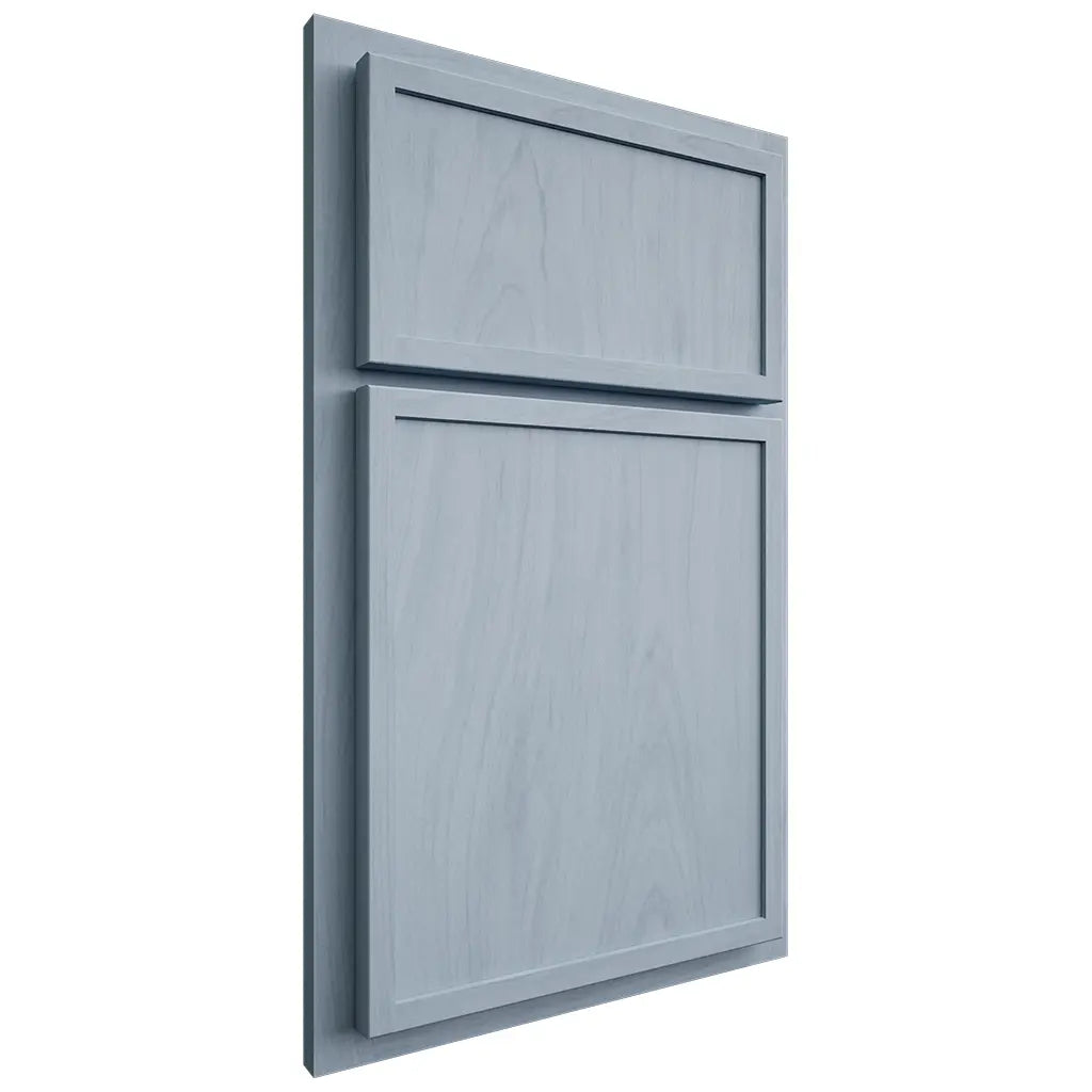 Shiloh Cabinetry Partial Overlay Napa Vertical Poplar Plain Cut Sky Door