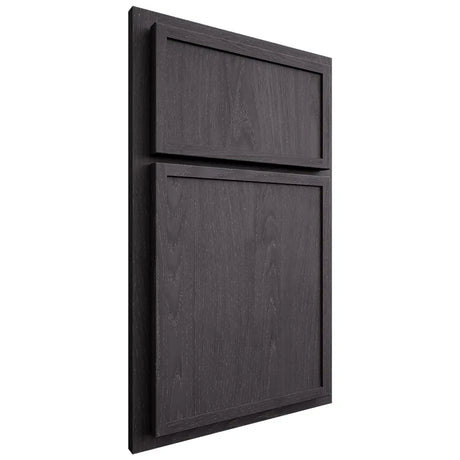 Shiloh Cabinetry Partial Overlay Napa Vertical Red Oak Plain Cut Harbor Door