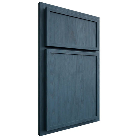 Shiloh Cabinetry Partial Overlay Napa Vertical Red Oak Plain Cut Hudson Door