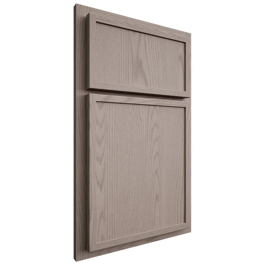 Shiloh Cabinetry Partial Overlay Napa Vertical Red Oak Plain Cut Sterling Door