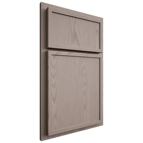 Shiloh Cabinetry Partial Overlay Napa Vertical Red Oak Plain Cut Sterling Door