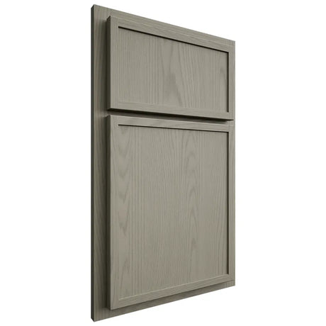 Shiloh Cabinetry Partial Overlay Napa Vertical Red Oak Plain Cut Thyme Door