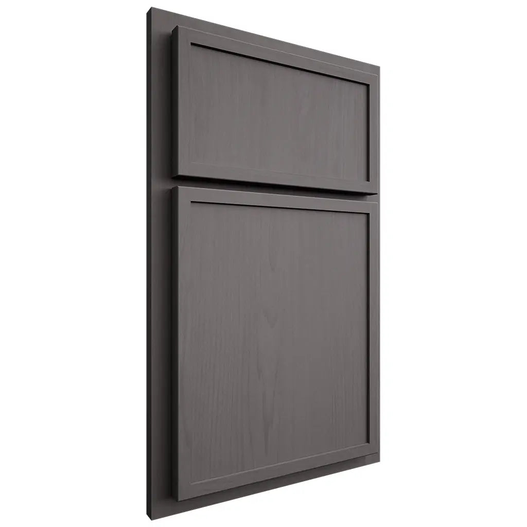 Shiloh Cabinetry Partial Overlay Napa Vertical Walnut Plain Cut Cadet Door