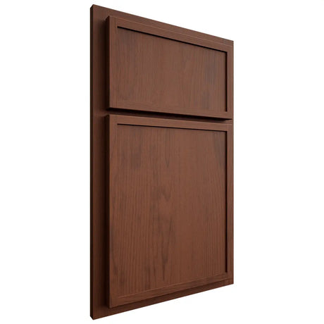Shiloh Cabinetry Partial Overlay Napa Vertical Walnut Plain Cut Rye Door