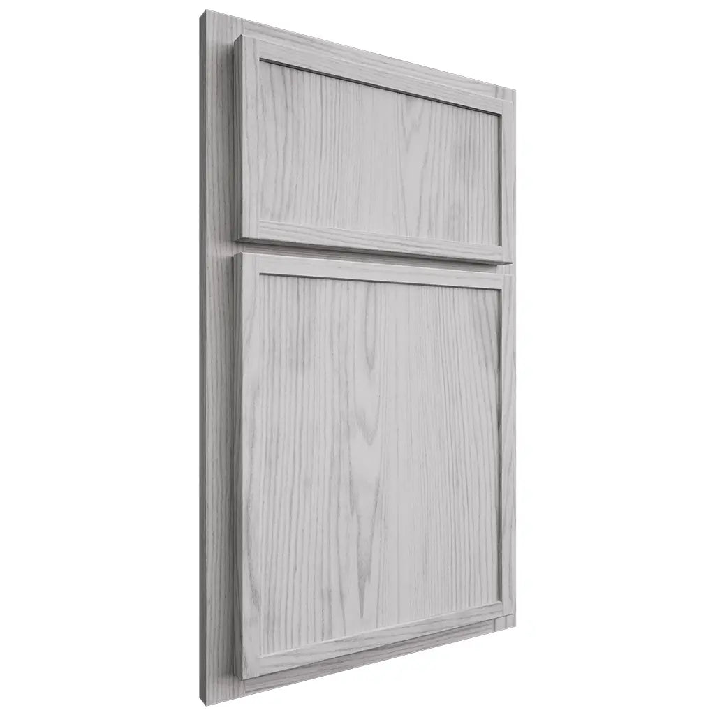 Shiloh Cabinetry Partial Overlay Napa Vertical Walnut Plain Cut Stratus Door