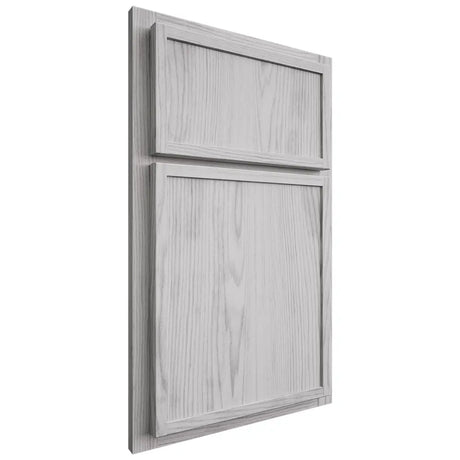 Shiloh Cabinetry Partial Overlay Napa Vertical Walnut Plain Cut Stratus Door