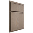 Shiloh Cabinetry Partial Overlay Napa Vertical White Oak Plain Cut Almond Door