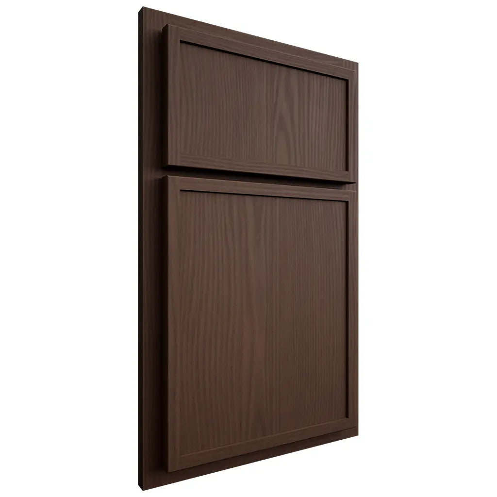 Shiloh Cabinetry Partial Overlay Napa Vertical White Oak Plain Cut Braun Door