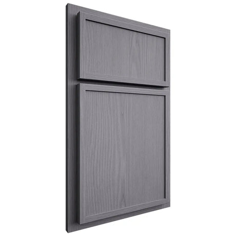 Shiloh Cabinetry Partial Overlay Napa Vertical White Oak Plain Cut Cadet Door