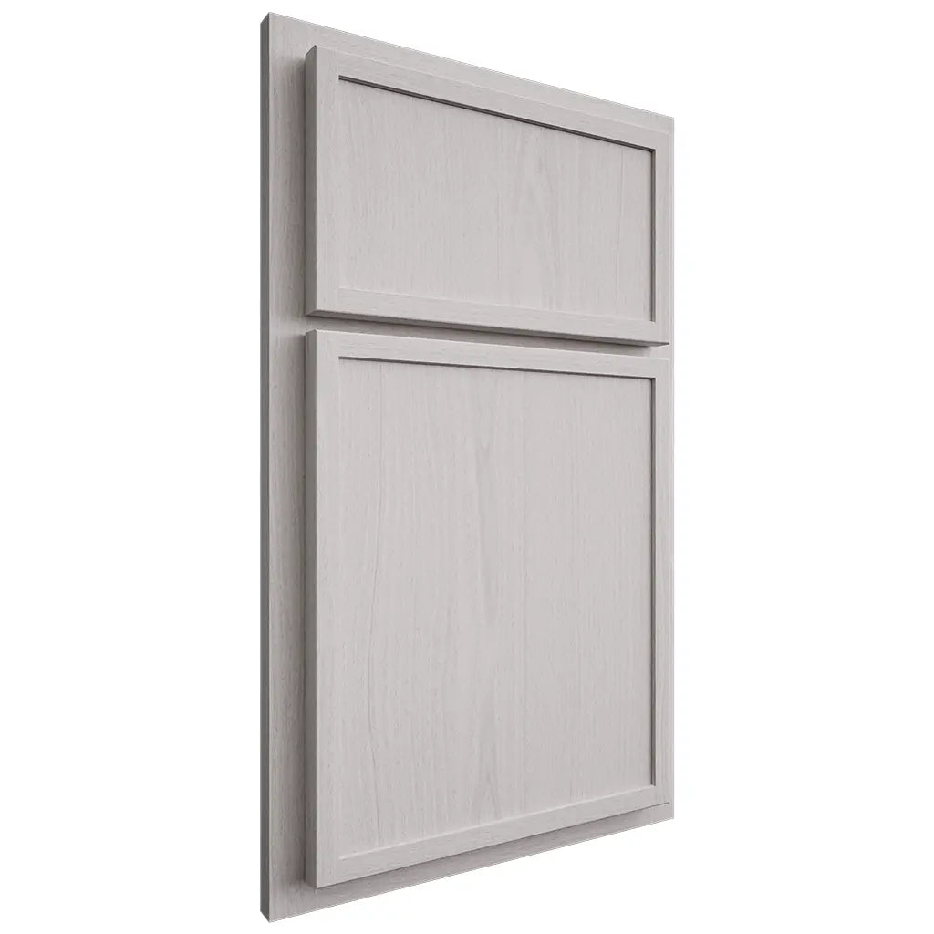 Shiloh Cabinetry Partial Overlay Napa Vertical White Oak Plain Cut Cotton Door
