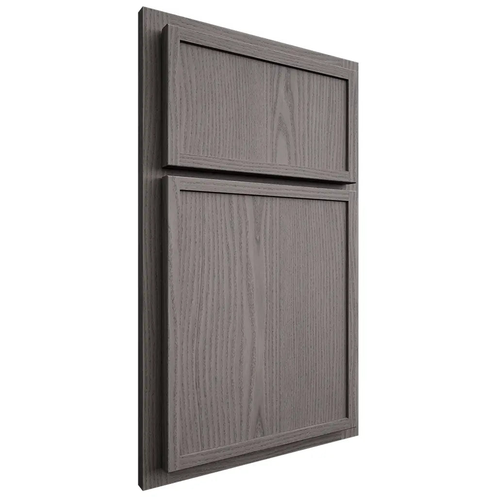 Shiloh Cabinetry Partial Overlay Napa Vertical White Oak Plain Cut Flagstone Door