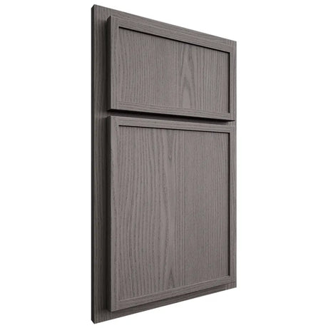 Shiloh Cabinetry Partial Overlay Napa Vertical White Oak Plain Cut Flagstone Door