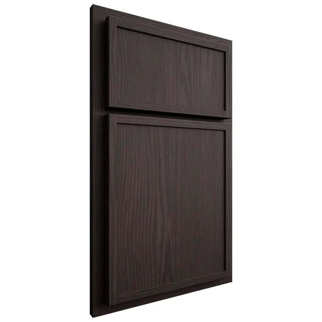 Shiloh Cabinetry Partial Overlay Napa Vertical White Oak Plain Cut Morel Door