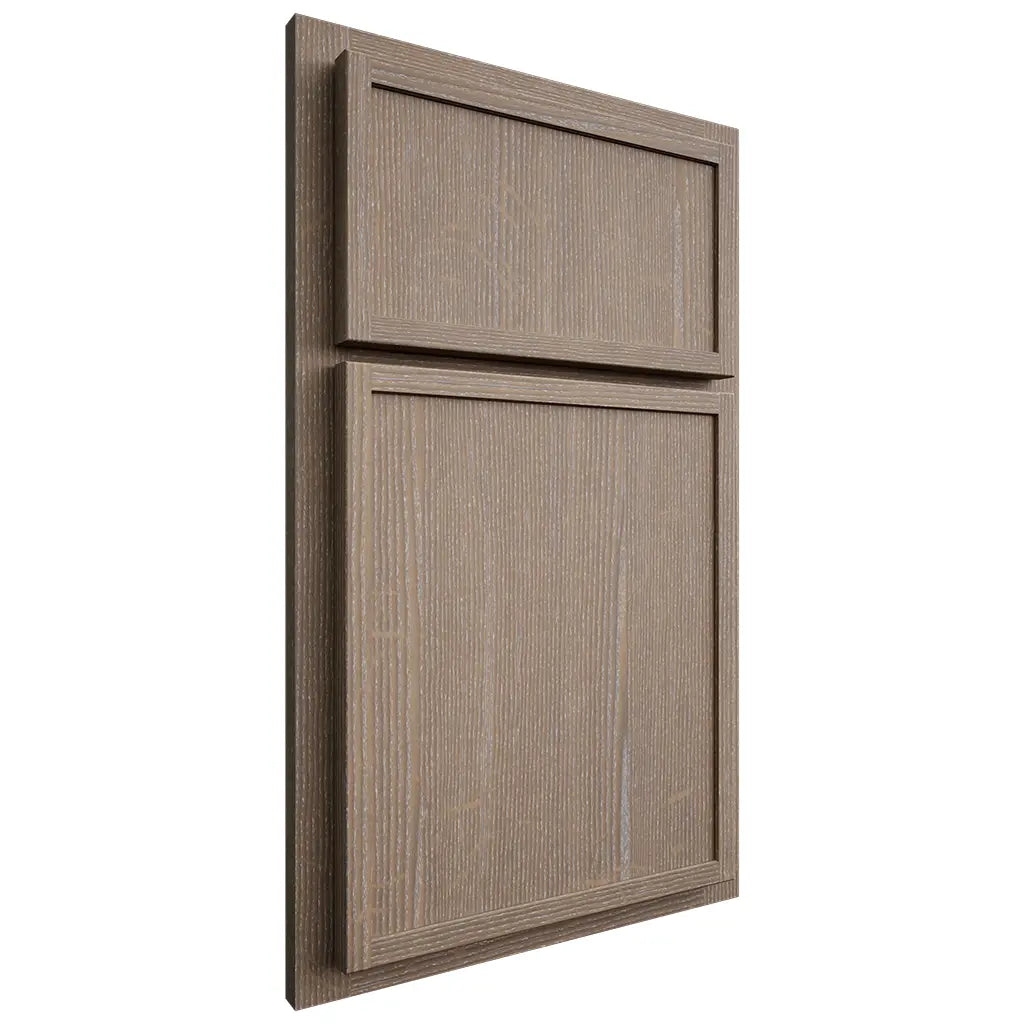 Shiloh Cabinetry Partial Overlay Napa Vertical White Oak Quarter Sawn Almond Door