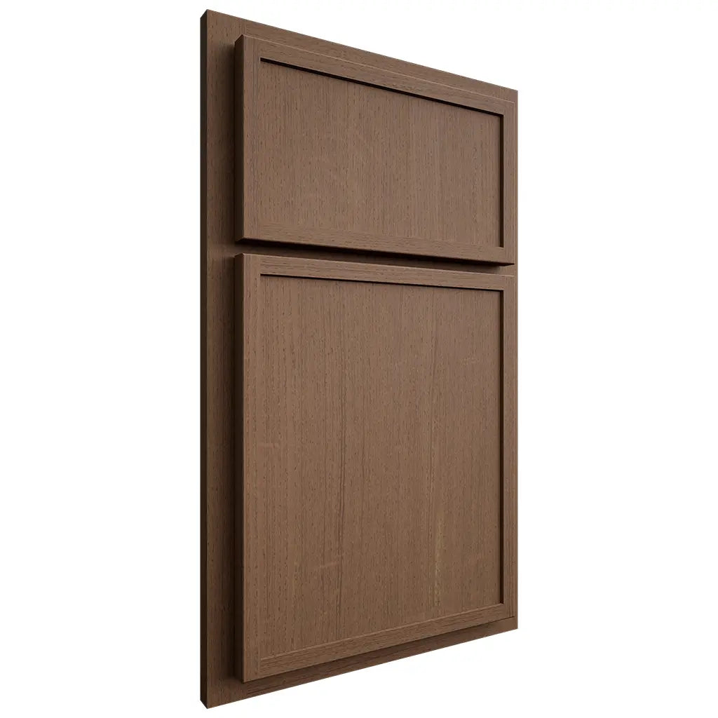 Shiloh Cabinetry Partial Overlay Napa Vertical White Oak Quarter Sawn Autumn Door
