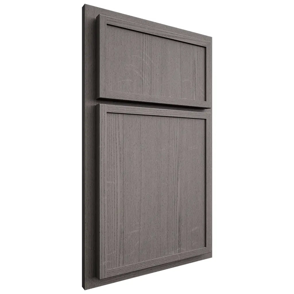 Shiloh Cabinetry Partial Overlay Napa Vertical White Oak Quarter Sawn Flagstone Door