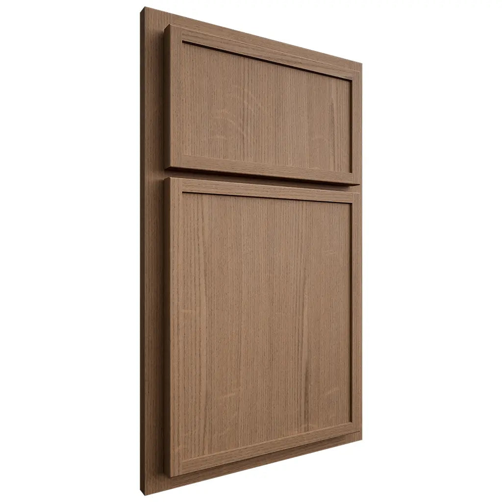 Shiloh Cabinetry Partial Overlay Napa Vertical White Oak Quarter Sawn Medium Door