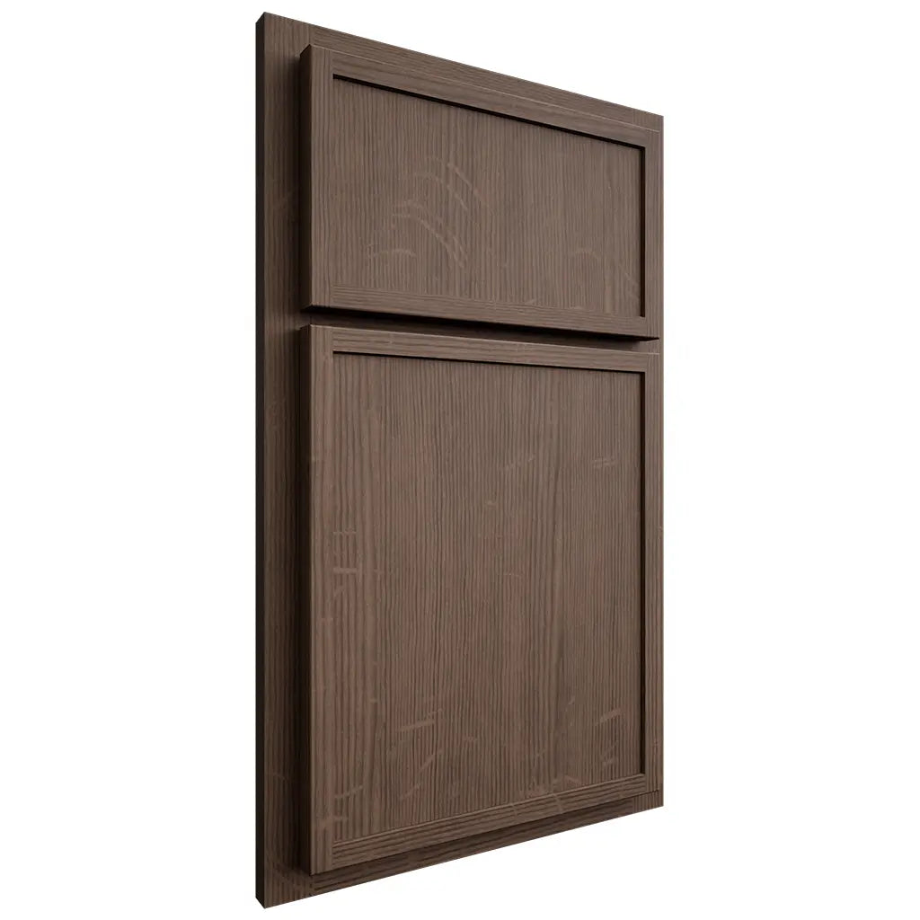 Shiloh Cabinetry Partial Overlay Napa Vertical White Oak Quarter Sawn Mineral Door