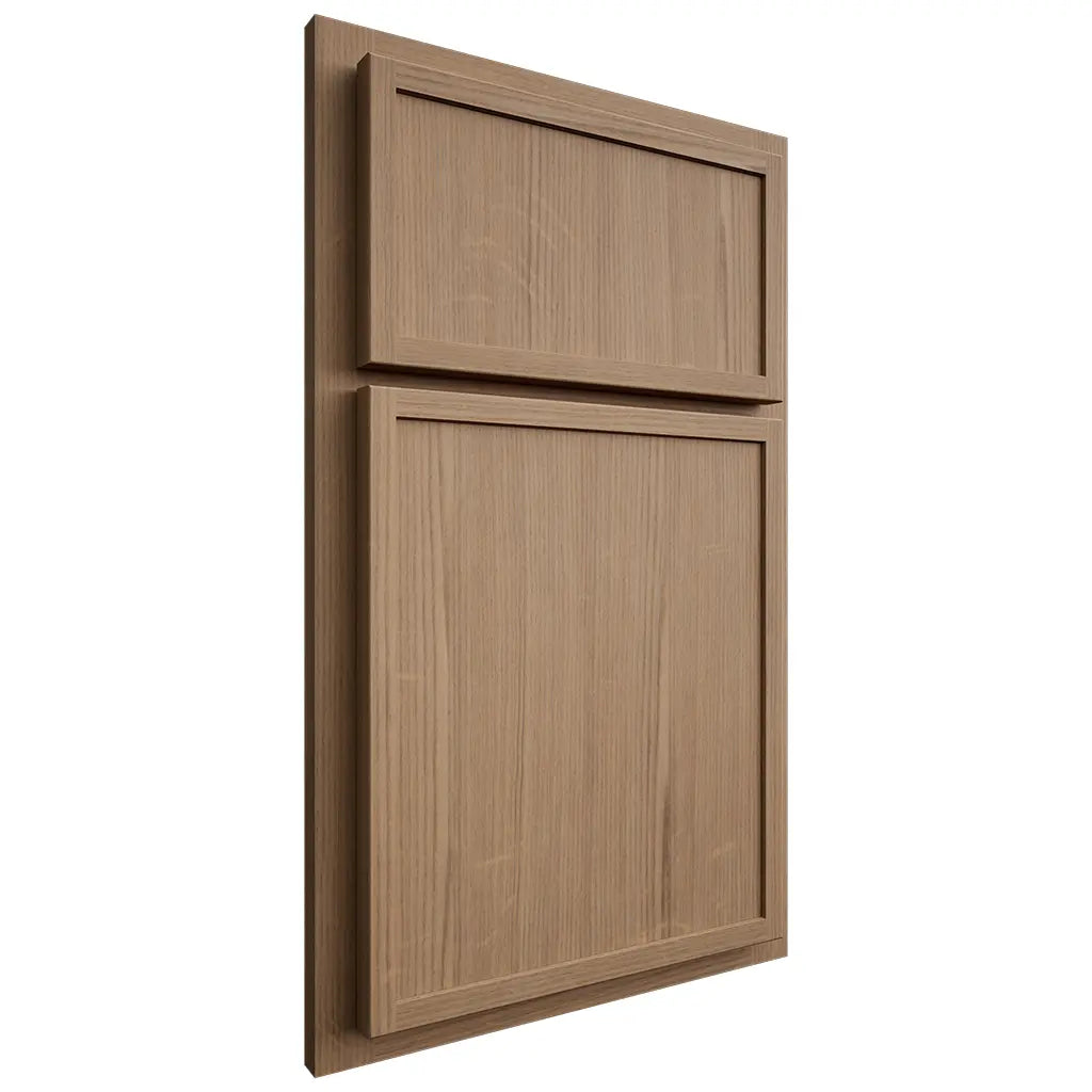 Shiloh Cabinetry Partial Overlay Napa Vertical White Oak Quarter Sawn Natural Door