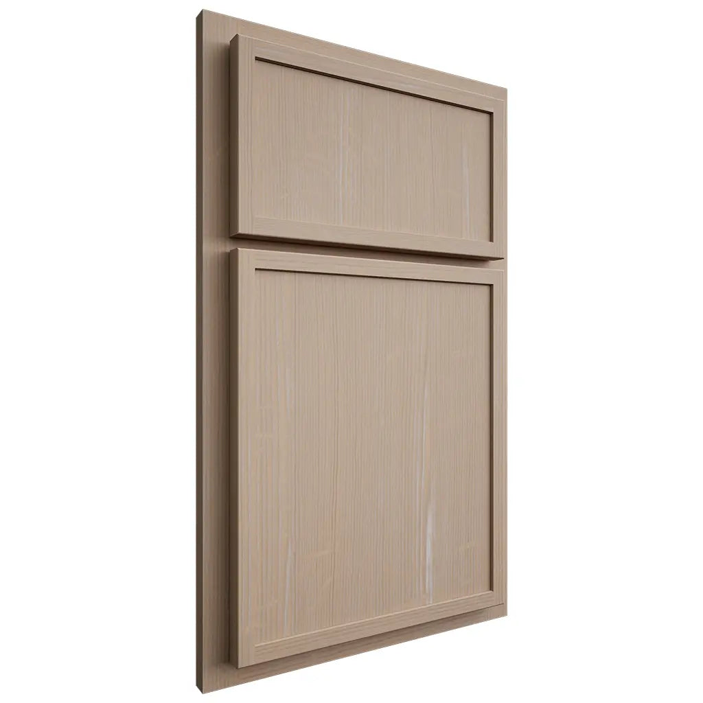 Shiloh Cabinetry Partial Overlay Napa Vertical White Oak Quarter Sawn Straw Door