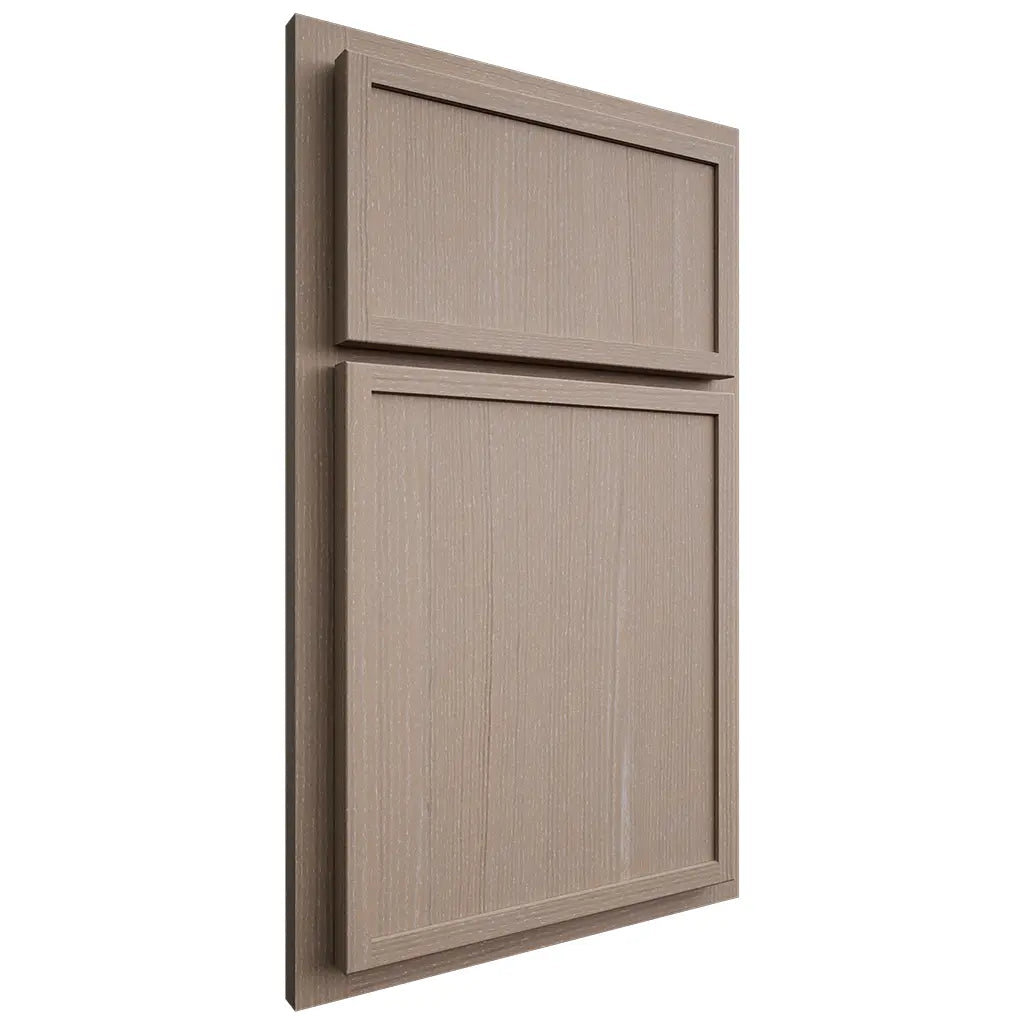 Shiloh Cabinetry Partial Overlay Napa Vertical White Oak Quarter Sawn Whitewash Door