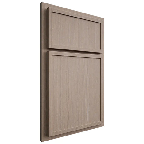 Shiloh Cabinetry Partial Overlay Napa Vertical White Oak Quarter Sawn Whitewash Door